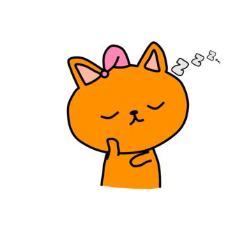 Sleeping Cat Emoji Stickers, Cat Clipart, Emoji Clipart, Sleeping ...