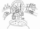 Potion Brewer Witch coloring Page  ColouringPages sketch template
