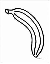 Clip Art Basic Words Banana coloring Page – Abcteach sketch template