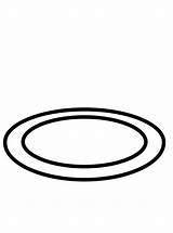 Kids N Funcom  Coloring Page Shapes Of Food plate sketch template
