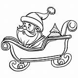 Santas Sleigh Coloring Page · Creative Fabrica sketch template