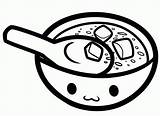 Soup Coloring Bowl Pot Stew Stone Pages Printable Template Drawing  sketch template