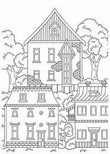 HOUSES Architecture Coloring Page Building City Coloring For  Etsy sketch template