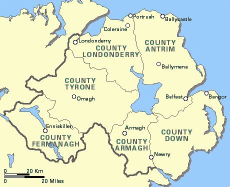 Map Of County Antrim northern Ireland | secretmuseum