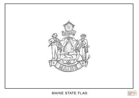 Flag of Maine coloring page | Free Printable Coloring Pages