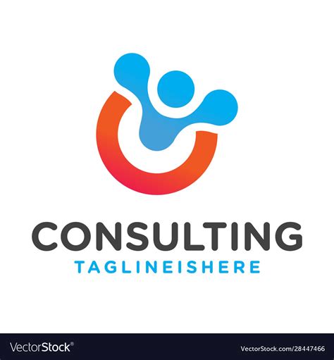 Business consulting logo Royalty Free Vector Image