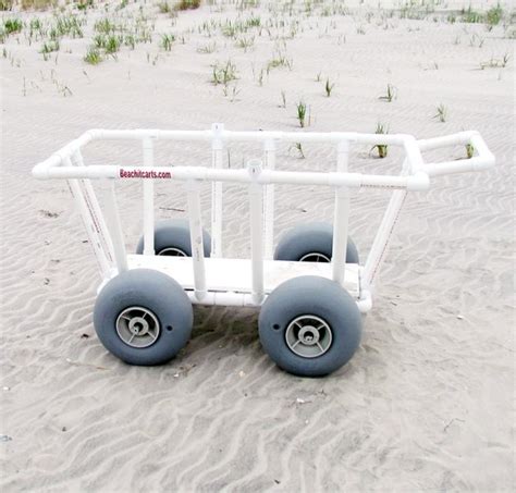 Beach It PVC Beach Carts » 4 WHEEL ‘BIG BOY’ CART Beach Wagon Diy, Beach Cart Diy, Beach Diy ...