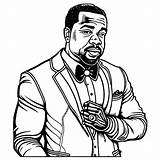 Desenho Para Colorir De Milionário Afro Americano · Creative Fabrica sketch template