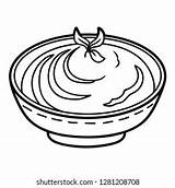 Coloring Book Children Mashed Potatoes Bowl Stock Vector Royalty Free  sketch template