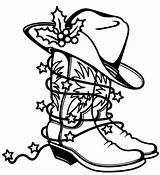 Cowboy Santa Coloring Page Pages sketch template