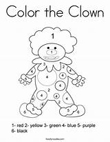 Color The Clown Coloring Page  Twisty Noodle sketch template