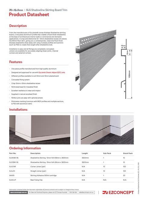 AluBase® - Aluminium Skirting Boards | EZ Concept Australia