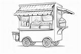 Premium Photo  Food cart Isolated coloring Page For Kids sketch template