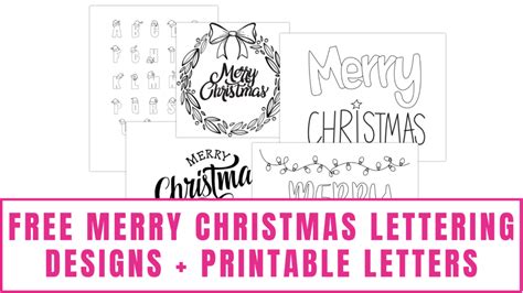 Free Merry Christmas Lettering Designs and Printable Letters