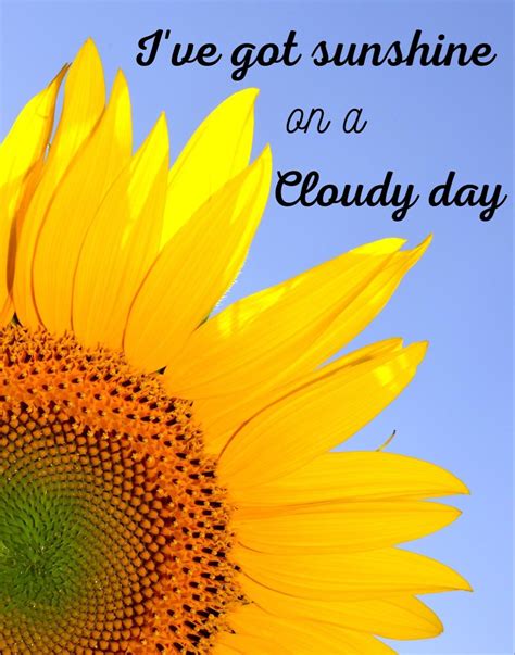 I’ve got sunshine on a cloudy day printable for home or office wall decor 11X14 | Etsy ...