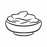 Contour Sour Cream On Plate 18847629 Vector Art At Vecteezy sketch template