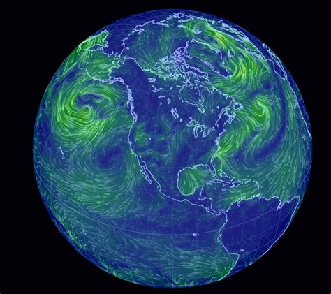 Real-time Global Wind and Ocean Current Map -Western Lens