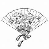 Japanese Fan Coloring Pages sketch template