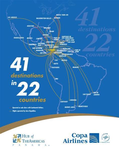 Copa Airlines Flight Map - United States Map States District