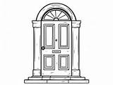 Door Coloring Activity  Page sketch template