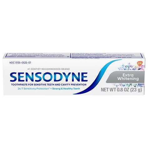 Sensodyne Extra Whitening Fluoride Sensitive Teeth Whitening Toothpaste ...