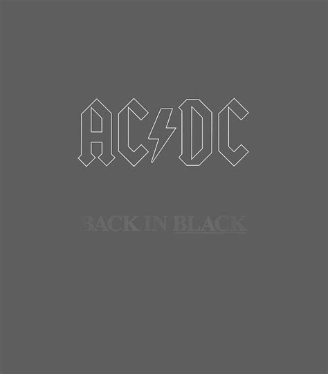 Acdc Back In Black Album Artwork Digital Art by Simon LaceyJane - Fine ...