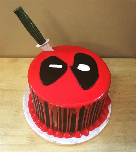 Deadpool in a deadpool. #cakestagram #cake #yummy #slc #deadpool #baking #baked #cakedecorating ...