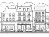Enchanting Paris Cafe Coloring Page  sketch template