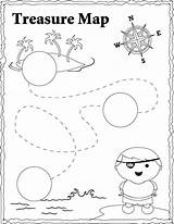 Treasure Map Printable sketch template