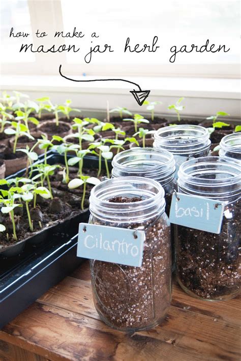 DIY Mason Jar Herb Garden | Averie Lane: DIY Mason Jar Herb Garden