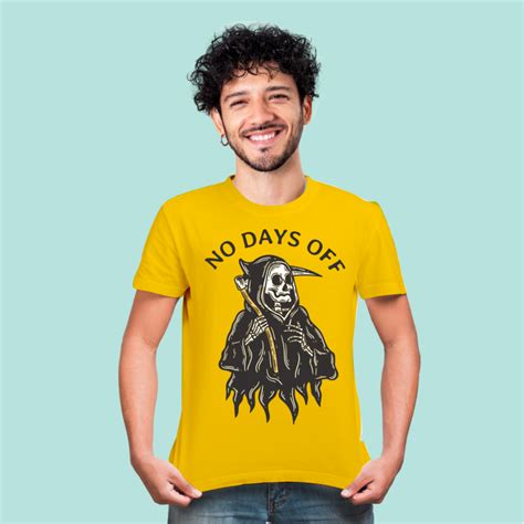 Round White No. Days Off Printed T-Shirts, Half Sleeves at Rs 399 in Bengaluru