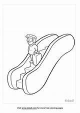 Escalator Coloring Page  Kidadl sketch template