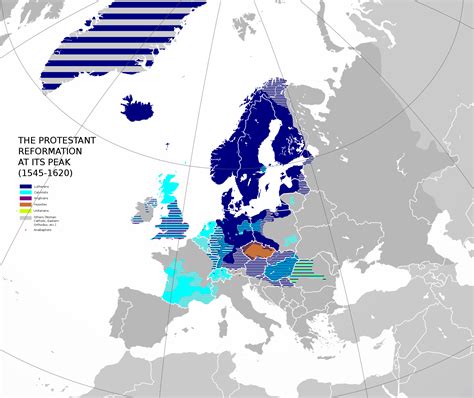 The Protestant Reformation at its Peak (1545-1620) : r/MapPorn