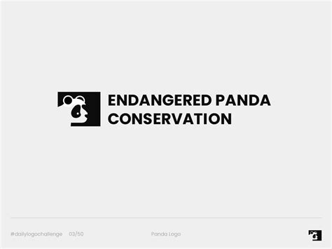 Endangered Panda Conservation - Day 3 Daily Logo Challenge by Krithika Iyer on Dribbble