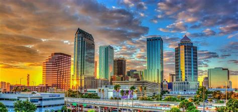 Downtown Tampa Skyline-Sunset | Tampa skyline, Skyline, Downtown