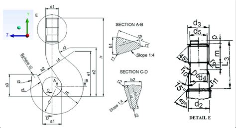 Technical drawing of hook number 12. | Download Scientific Diagram
