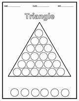 Triangle Coloring Page Preschool sketch template