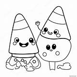 Cute Candy Corn Characters Coloring Page 15122 12378 sketch template