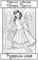 Maning Myrtle By Kurt Kress  Harry Potter coloring Book sketch template