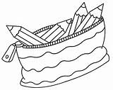 Pencilcase Craft Colouring Pages Sketch Coloring Page sketch template