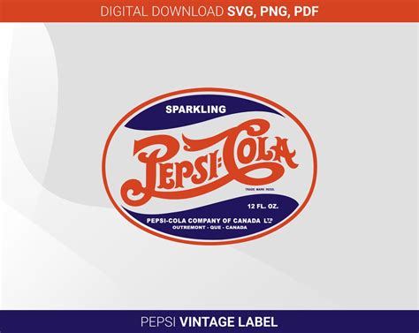 Vintage Pepsi Label Pepsi Cola Retro Label Digital Product - Etsy