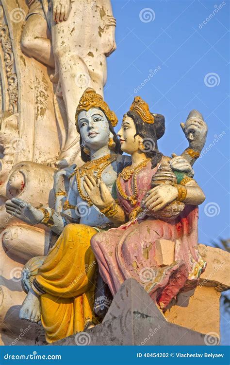 Lakshmi and Vishnu stock photo. Image of goddess, detail - 40454202