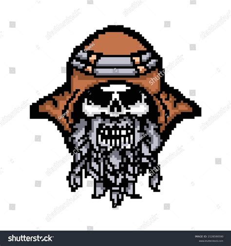 Skull Pixel Art Style Stock Vector (Royalty Free) 2128590590 | Shutterstock