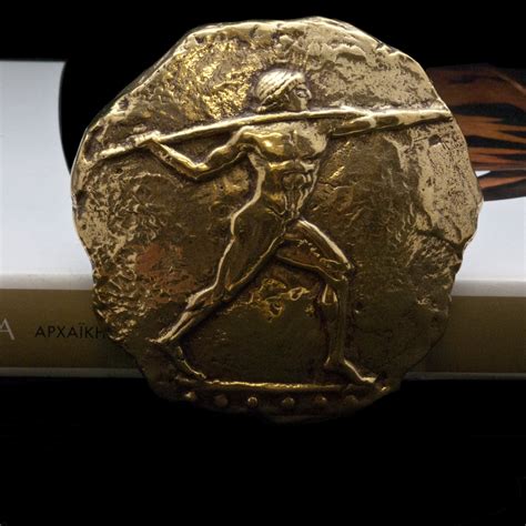 Ancient Greece Javelin Thrower Bronze Paperweight, Greek Olympics ...