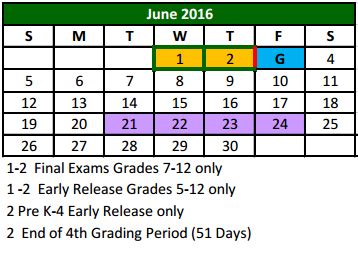 Carroll Senior High School - School District Instructional Calendar - Carroll Isd - 2015-2016