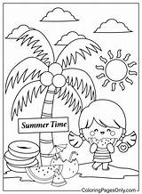 Summer Fun Coloring Pages Sheets sketch template
