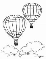 Vintage Hot Air Balloon Coloring Page sketch template