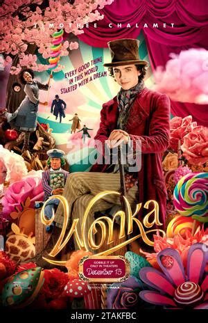 Wonka poster Timothee Chalamet Stock Photo - Alamy