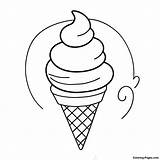 Ice Cream Cone Coloring Page  Coloring Pagescom sketch template