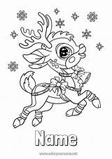 Cute Christmas Reindeer Coloring Pages sketch template